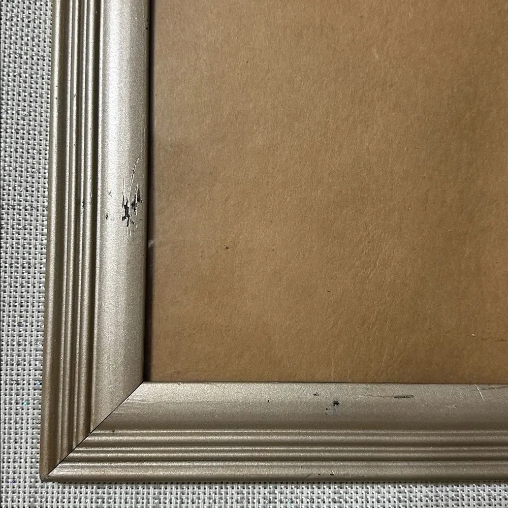 pinnacle Two Picture Art Frames shimmery Gold Distressed Glass Top  16.5 x 13.5”